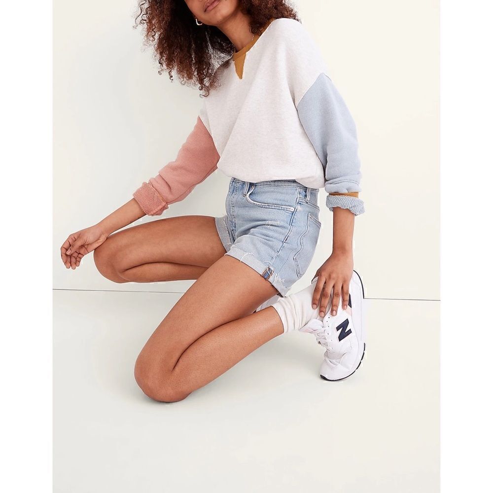 NWT Madewell High-Rise Denim Shorts in Astell Wash: Ripped Edition, Size 32 - Picture 2 of 14